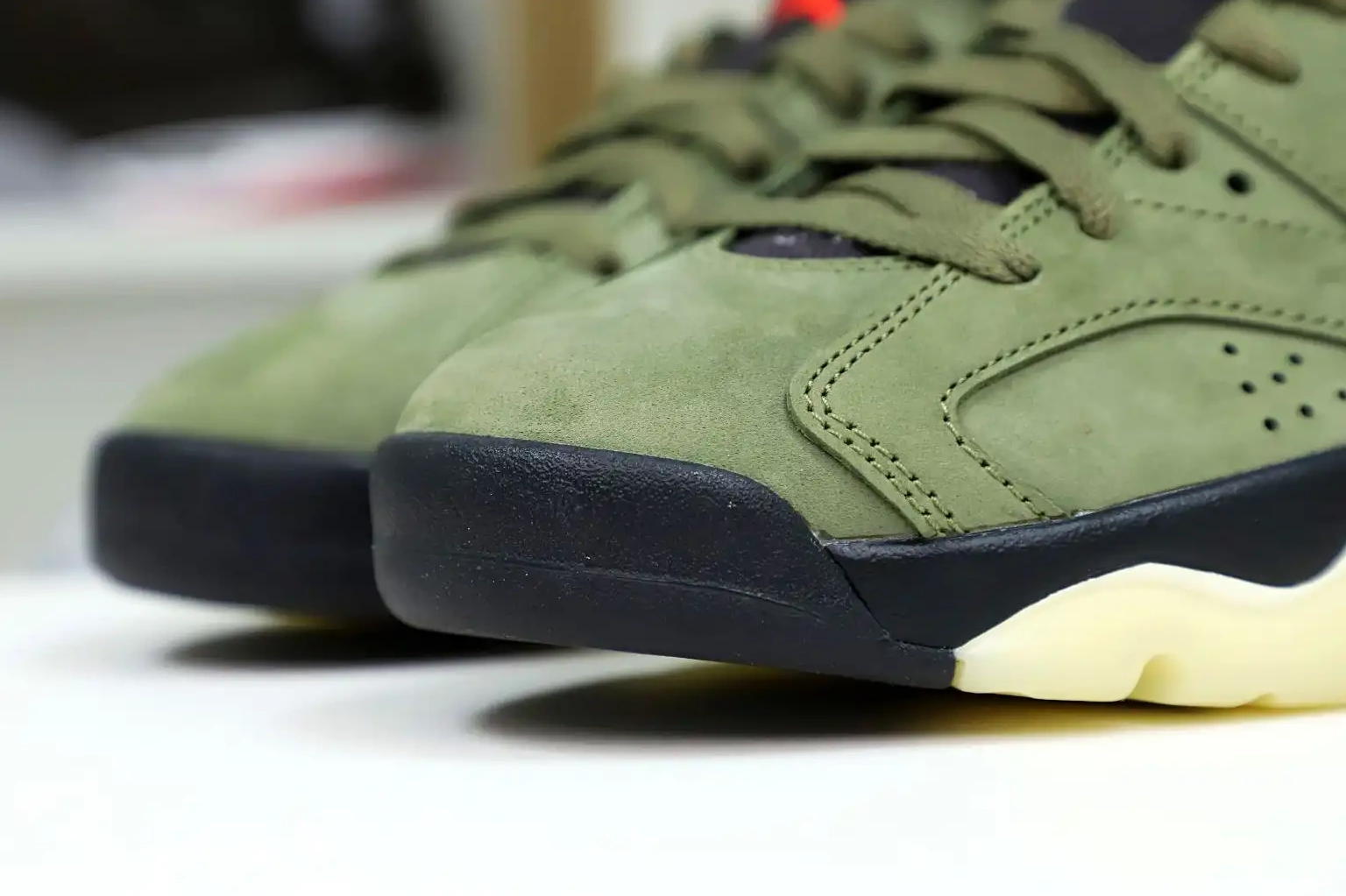 X 6 RETRO TRAVIS 'OLIVE' Kimikick SCOTT JORDAN AIR 0617